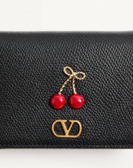 Cherryfic Wallet In Grainy Calfskin
