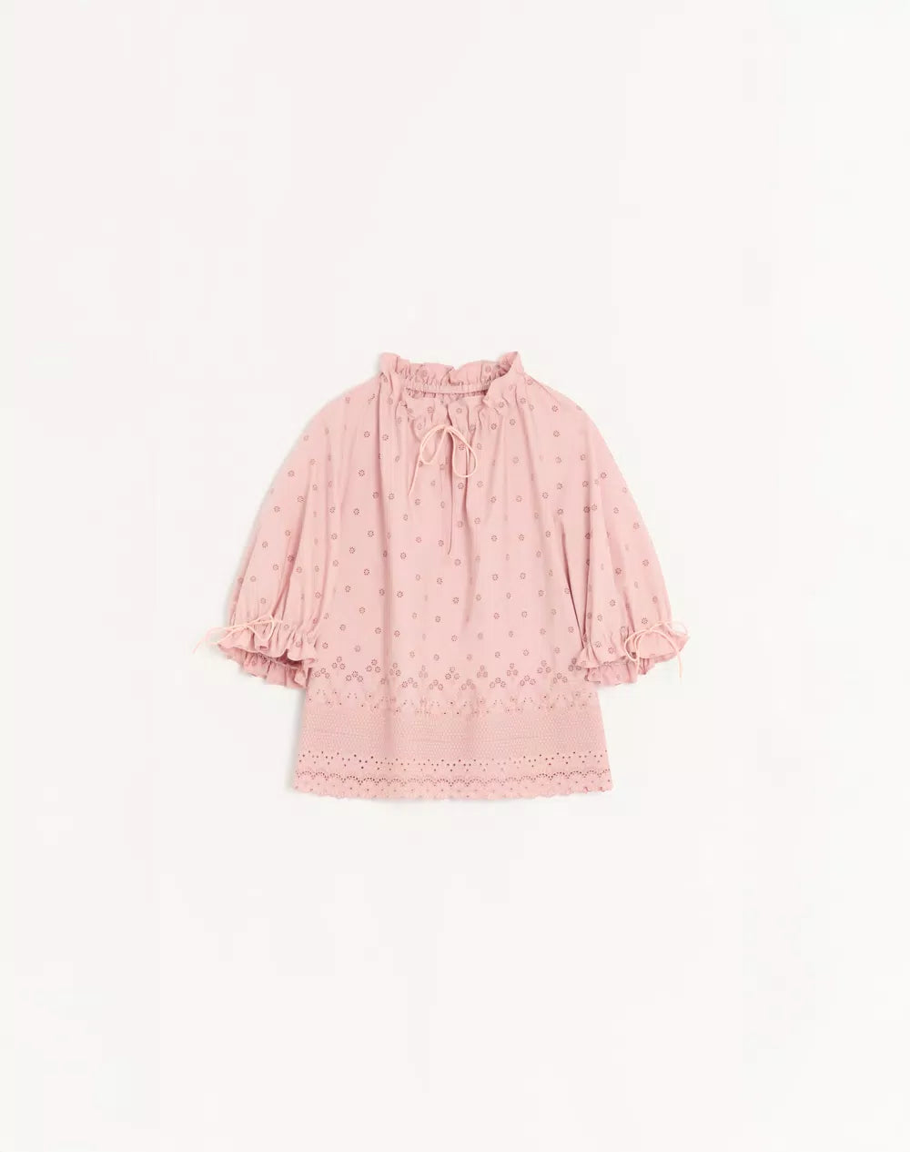 Sangallo Lace Top With Fleurs Ajours Margheritine Pattern