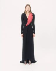 Embroidered Cady Couture Gown