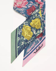 Apres L'Hiver Poppies Bandeau Scarf In Silk