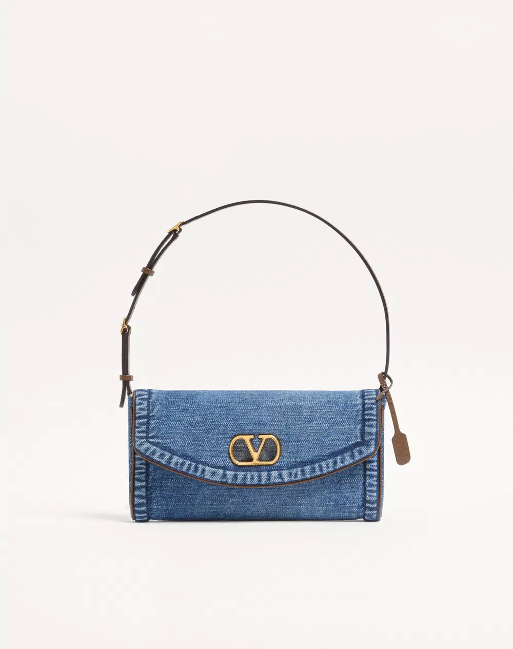 Valentino Garavani Devain Small Denim Shoulder Bag