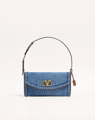Valentino Garavani Devain Small Denim Shoulder Bag