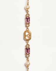 Ovalette Bracelet In Metal, Pearls And SwarovskiÂ® Crystals