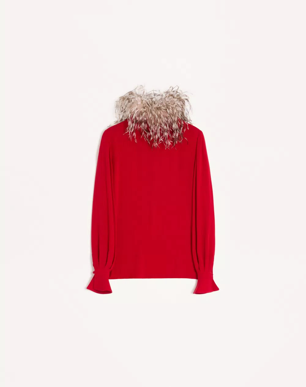 Georgette Top With Feathers