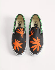 Valentino Garavani And Vans Slip-On Fabric Trainer With VLogo Checkerboard Print And Tropical Leaves Print