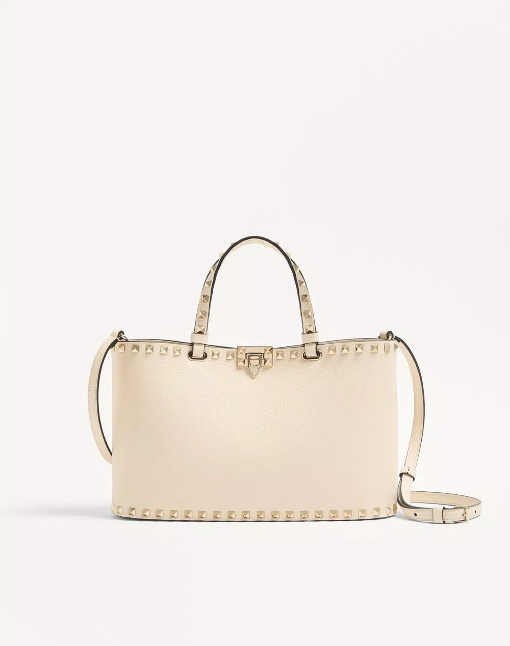 Valentino Garavani Rockstud Small Shopping Bag In Grainy Calfskin