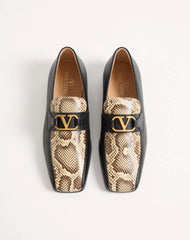 VLogo Signature Kidskin And Python Loafer