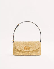 Valentino Garavani Devain Small Shoulder Bag In CloquÃ© Jacquard Fabric.