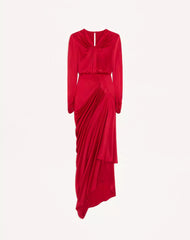 Crepe Satin Gown