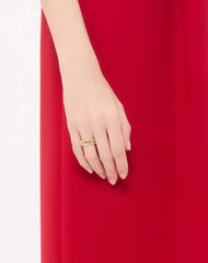 Ovalette Metal And SwarovskiÂ® Crystal Ring