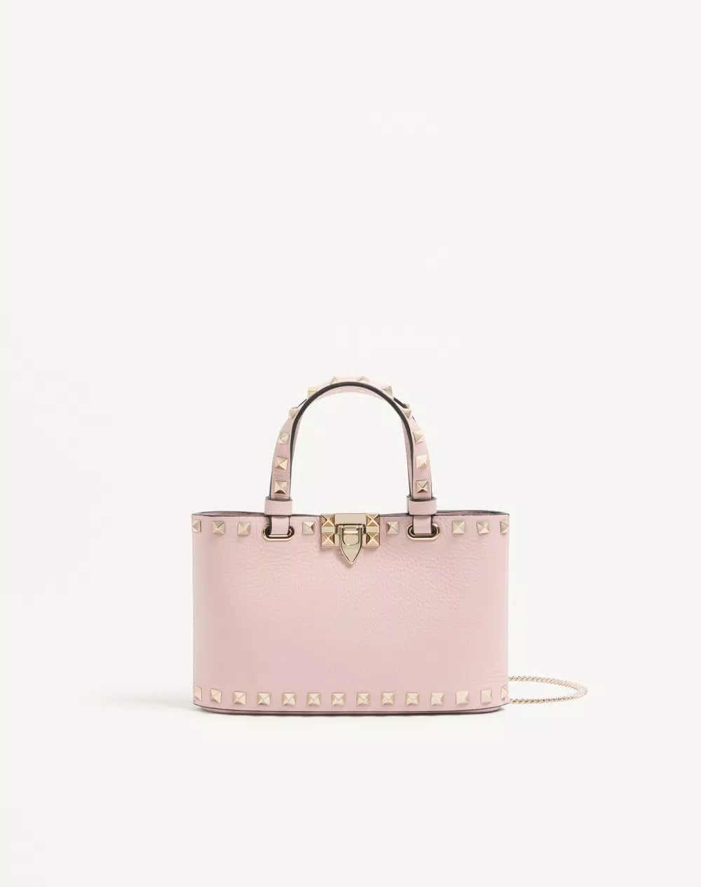 Rockstud Mini Shopping Bag In Grainy Calfskin