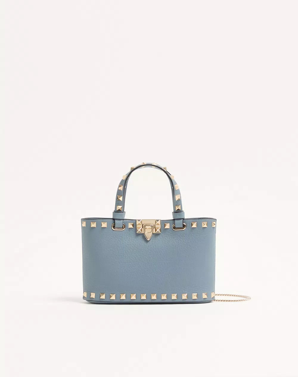 Rockstud Mini Shopping Bag In Grainy Calfskin