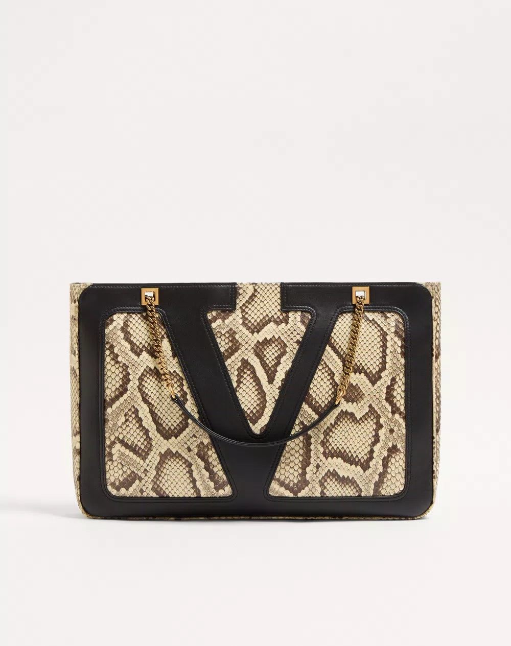 Valentino Garavani Viva Superstar Medium Python Shopping Bag