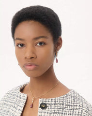 Vlogo Signature Metal Earrings With SwarovskiÂ® Crystals And Glass Drops