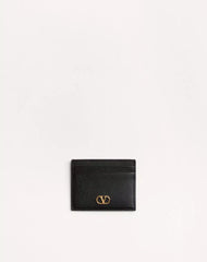 VLogo Signature Grainy Calfskin Card Holder