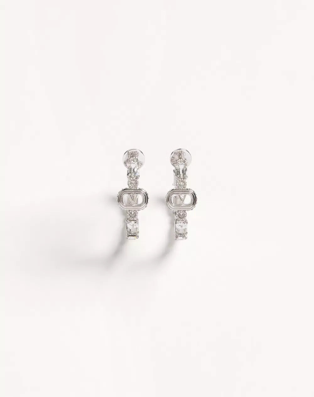 Ovalette Metal And SwarovskiÂ® Crystal Earrings