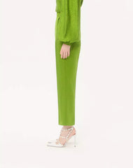 Jacquard Trousers In Medium Plus De Pois Polka Dot Silk-Linen