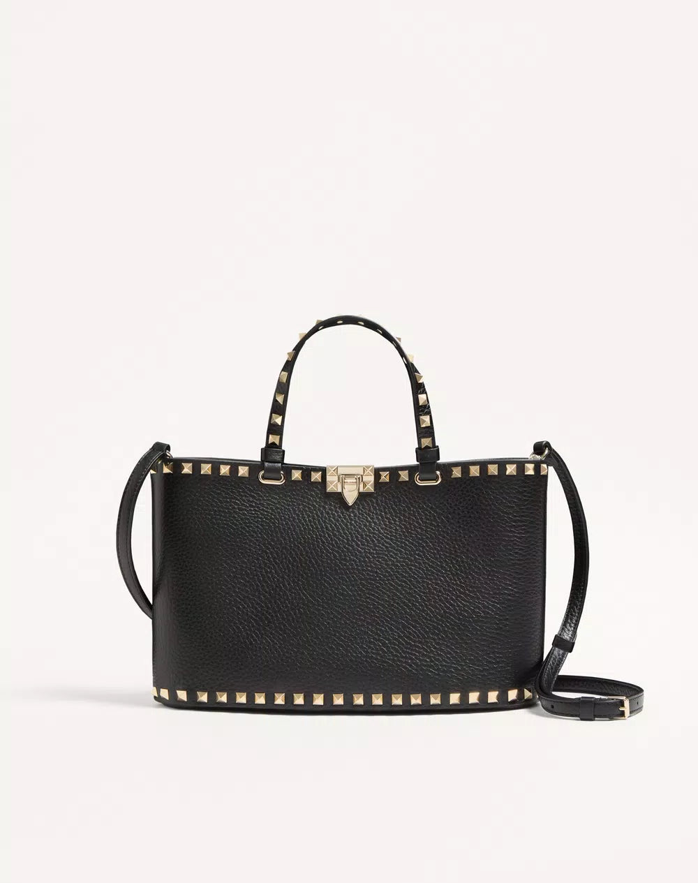 Valentino Garavani Rockstud Small Shopping Bag In Grainy Calfskin