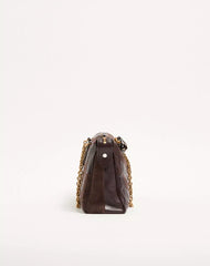 Valentino Garavani Panthea Medium Shoulder Bag In Suede And Nappa With Chevron Motif
