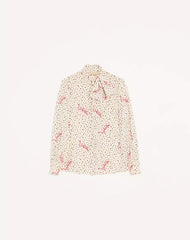 Plus De Pois Crepe De Chine Bubble Shirt
